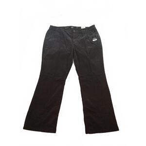 NWT Women's Black Casual Corduroy Pants Slender Fit 24W
